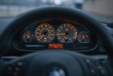 BMW E46 M3 cluster at night BMW E46 M3 cluster at night