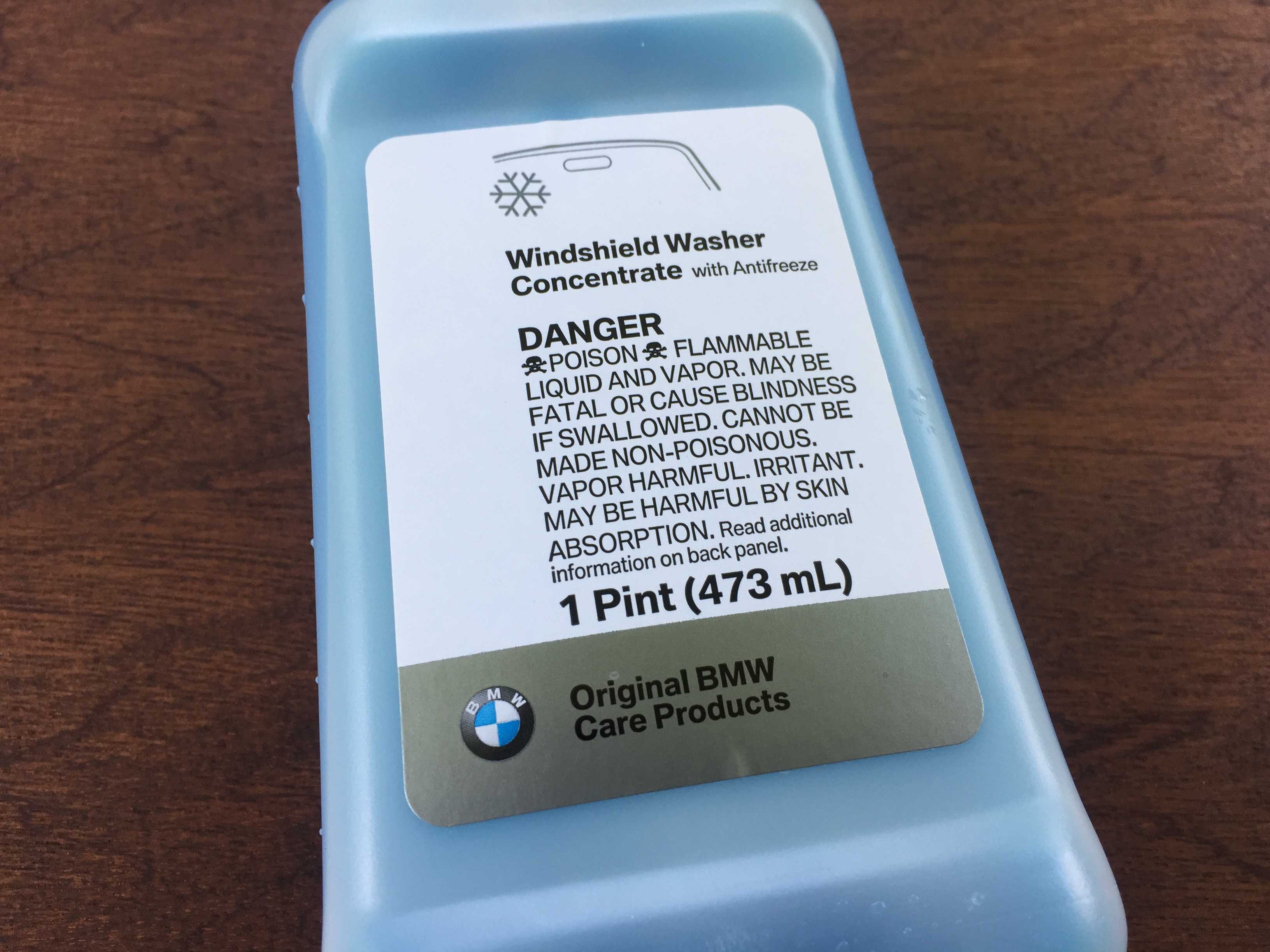 Don't use Rain-X Washer fluid in your BMW! 