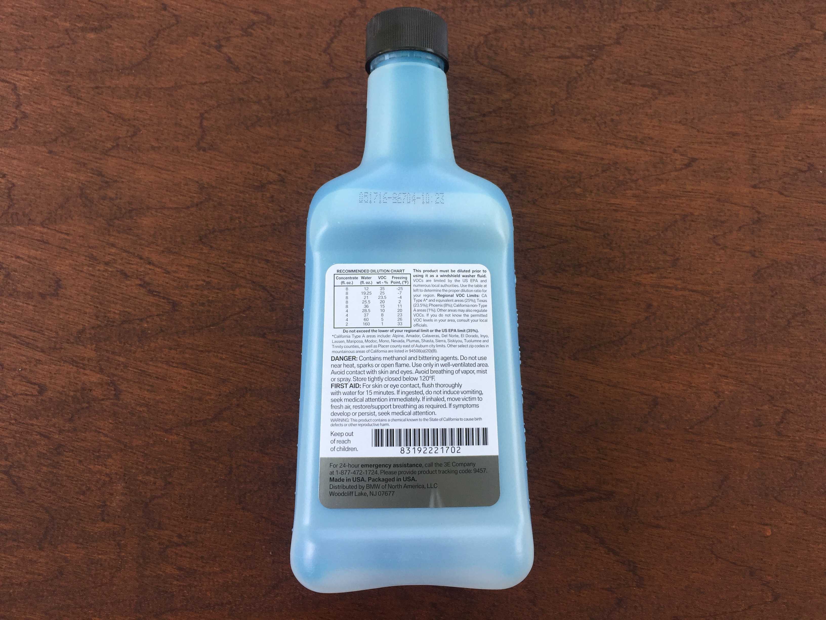 OEM BMW washer fluid