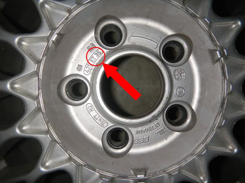 BBS Wheel offset marking ET