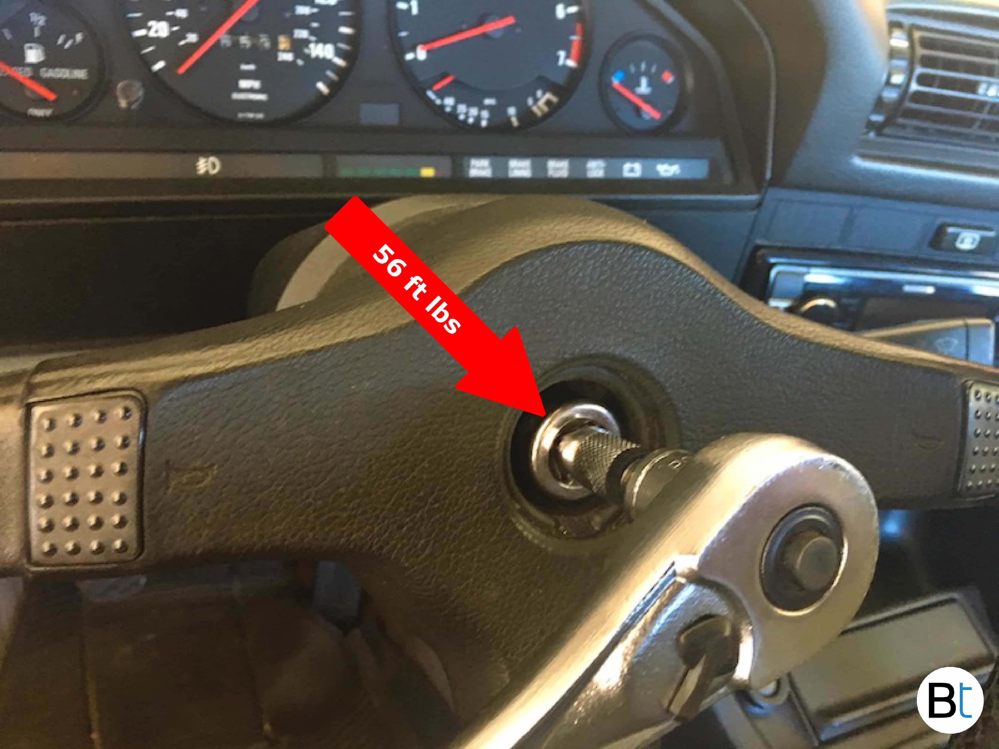 BMW steering wheel removal nut torque