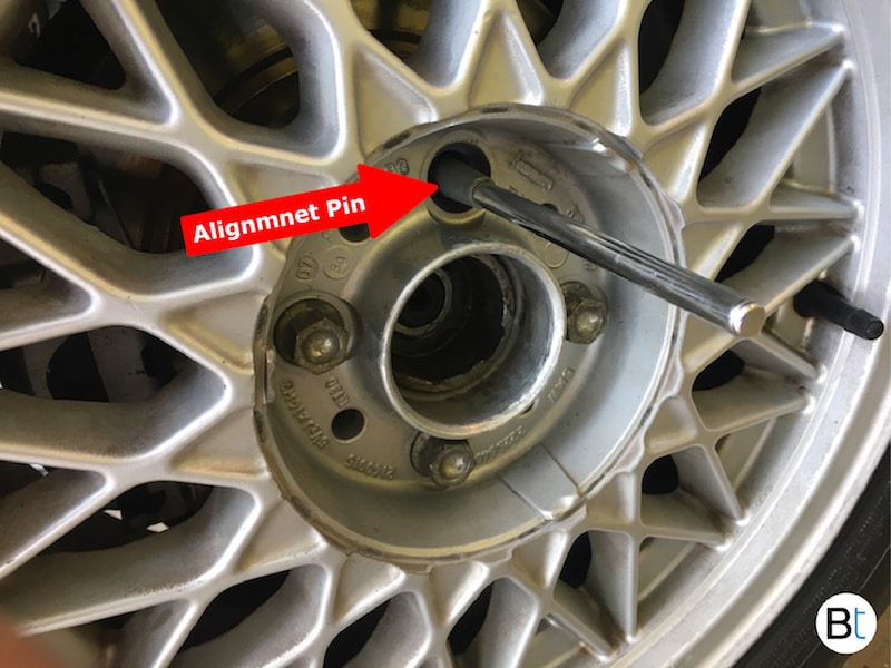 BMW alignment pin E30 wheel