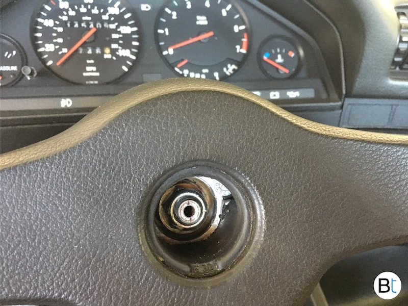 BMW Steering wheel badge removal