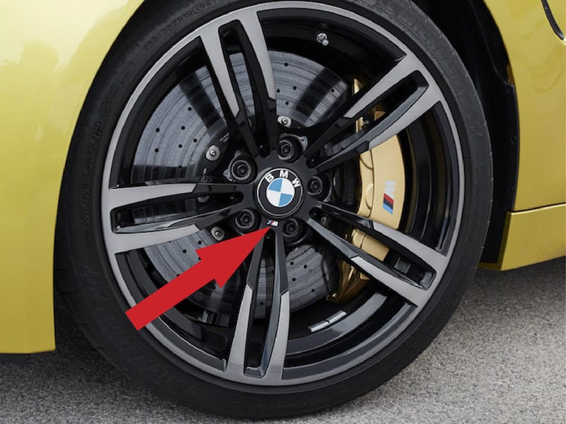BMW M wheel emblem replacement