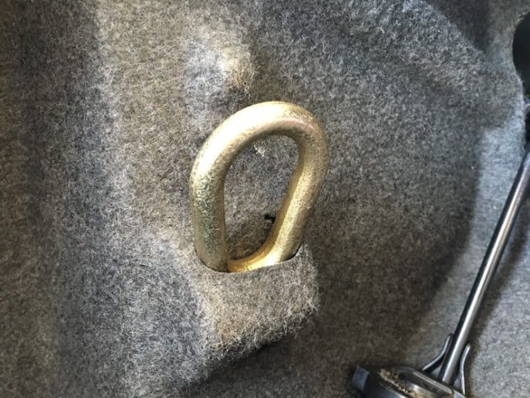 BMW E30 trunk tow hook holder - BIMMERtips.com
