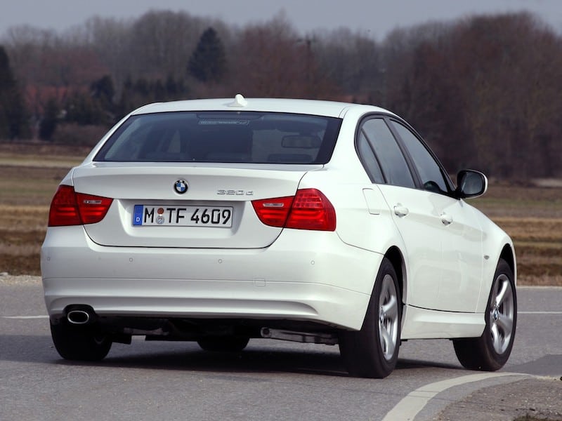 BMW E90 sedan white