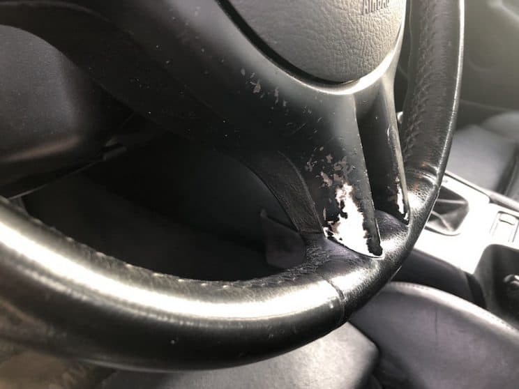 BMW steering wheel trim scratches fix