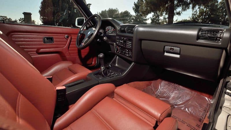 BMW E30 M3 interior cardinal red leather